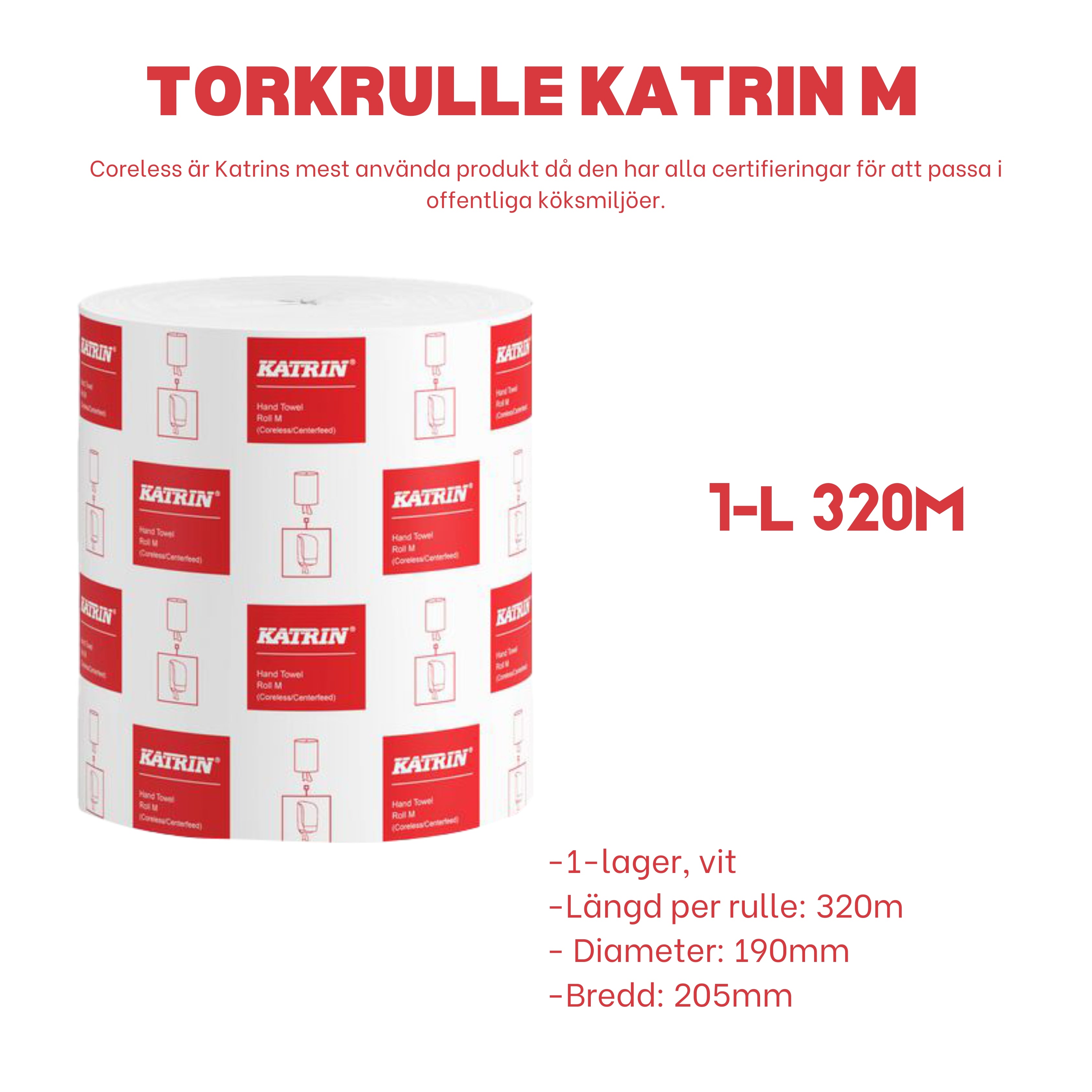 Torkrulle KATRIN M 1L 320m - Primmeshiper