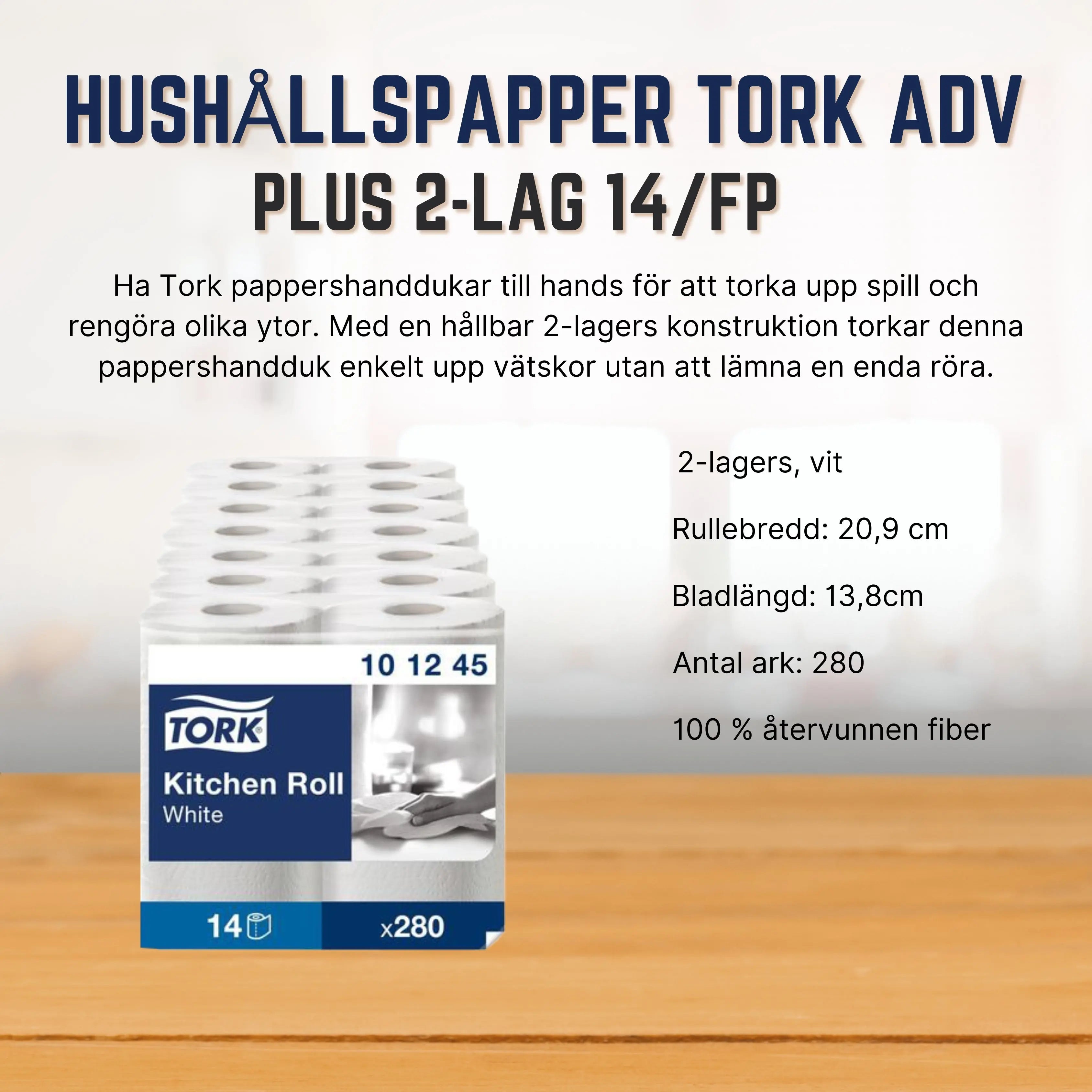 Hushållspapper TORK Adv Plus 2-lag 14/fp - Primmeshiper