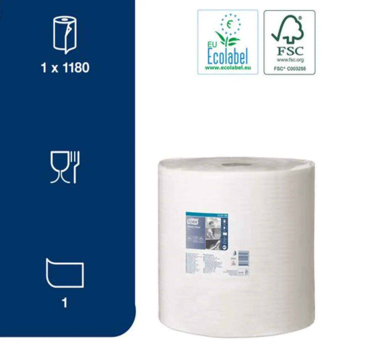 Industritork TORK Adv W1 vit 1180m - Primmeshiper