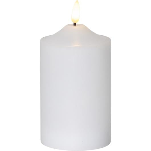 Blockljus STAR T LED Top 7,5x15cm vit
