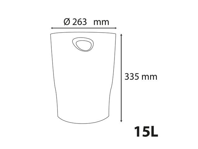 Papperskorg EXACOMPTA Skandi 15L grön - Primmeshiper