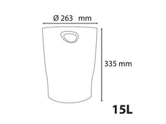 Papperskorg EXACOMPTA Skandi 15L grön - Primmeshiper