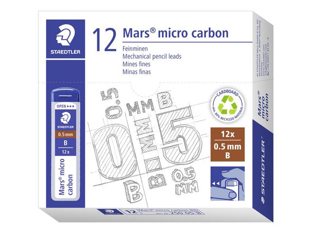Reservstift STAEDTLER 0,5mm B 12/fp - Primmeshiper