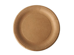 Tallrik PURE papper Ø230mm brun 100/fp - Primmeshiper