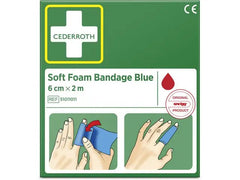 Plåster CEDERROTH SoftFoam 6cmx2,0m blå - Primmeshiper