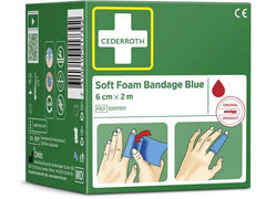 Plåster CEDERROTH SoftFoam 6cmx2,0m blå - Primmeshiper