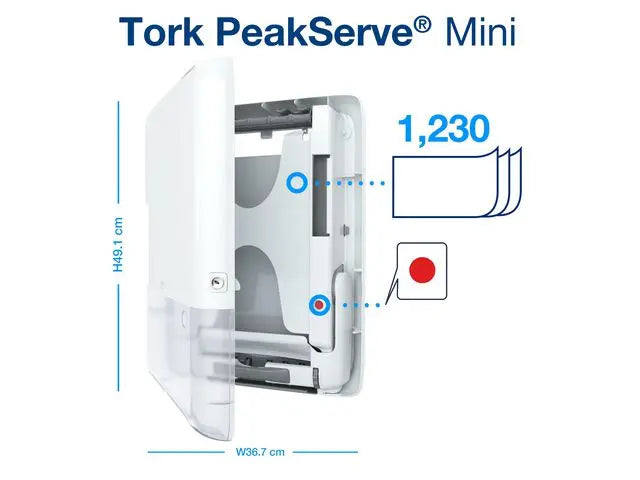 Dispenser TORK H5 PeakServe Mini vit - Primmeshiper