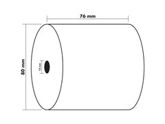Kvittorulle 76x80x12mm - Primmeshiper