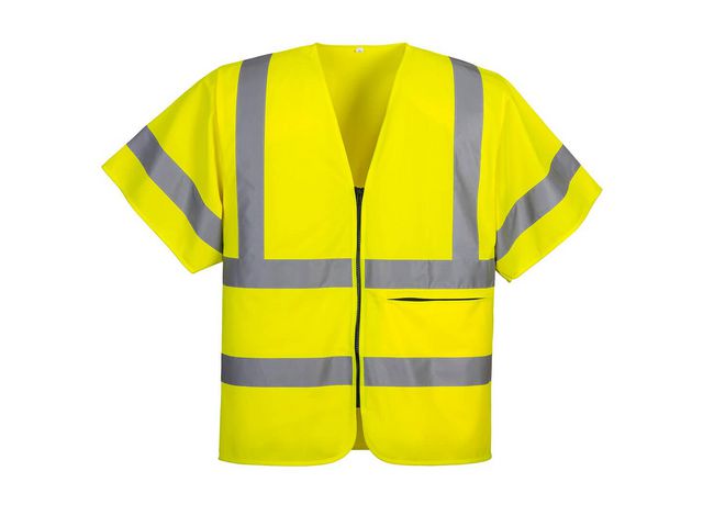 Varselväst zip PW C372 kl2/3 gul XL Primmeshiper
