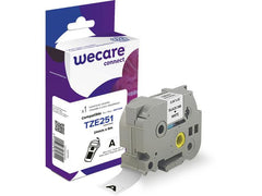 Tape WECARE 24mm TZe-251 Svart på Vit - Primmeshiper