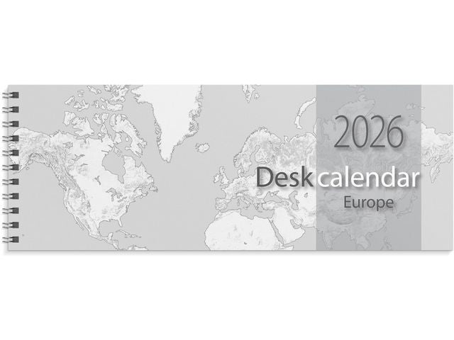 Desk calendar Europe 2026 Primmeshiper