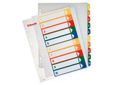 Plastregister ESSELTE PP A4+ 1-10 färger - Primmeshiper