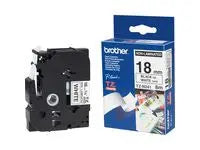 Tape BROTHER TZEN241 18mm Svart på Vit Primmeshiper