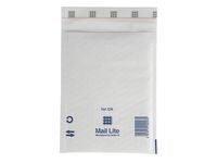 Bubbelpåse D1 180x260mm vit 10/fp - Primmeshiper