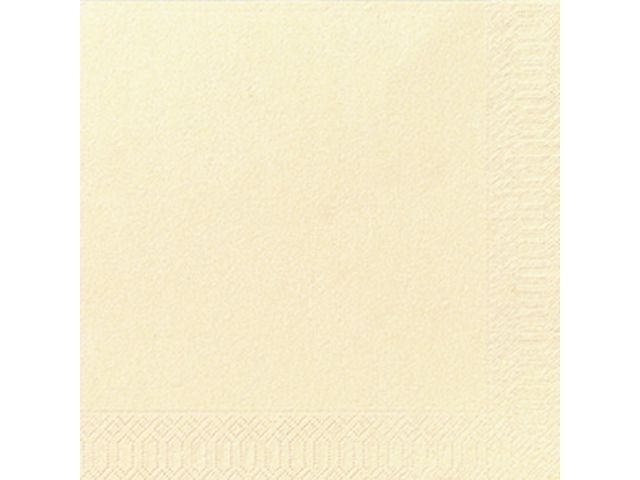 Servett 3-lags 40x40cm vanilj 125/fp - Primmeshiper