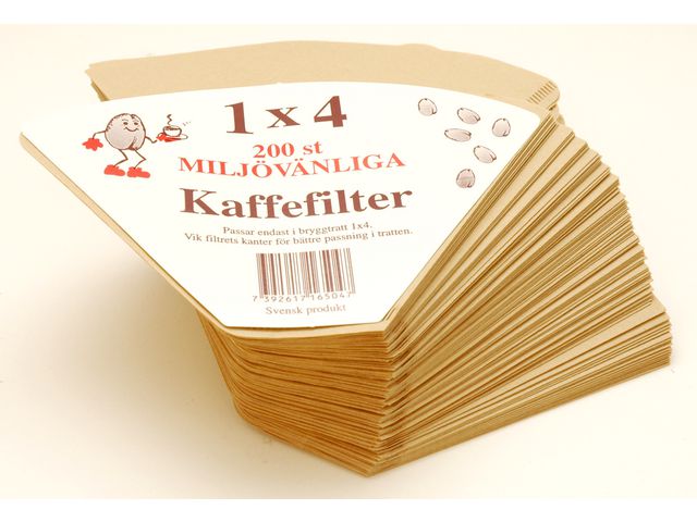Kaffefilter 1x4 oblekt 200/fp - Primmeshiper
