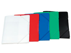 Gummibandsmapp plast 3-klaff A4 vit - Primmeshiper