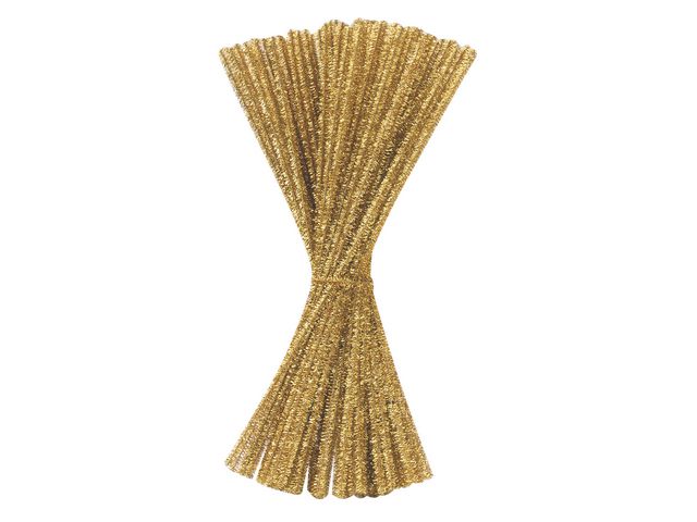 Piprensare glitter 30cm guld 100/fp - Primmeshiper