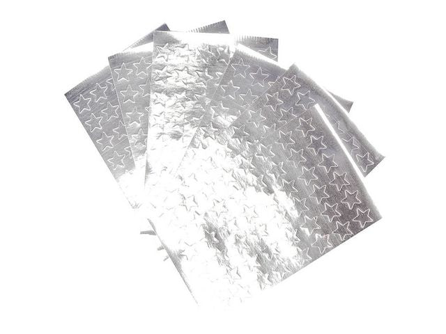 Stickers stjärnor silver 13mm 288/fp - Primmeshiper