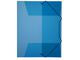 Gummibandsmapp plast 3-kl A4 transp/blå - Primmeshiper