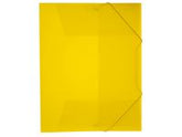 Gummibandsmapp plast 3-kl A4 transp/gul - Primmeshiper