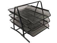 Brevkorg metall 3-facks svart - Primmeshiper