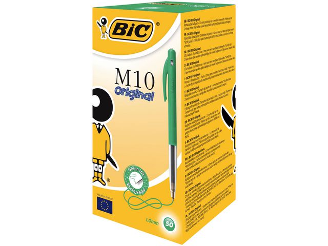 Kulpenna BIC Clic M10 1,0 grön - Primmeshiper