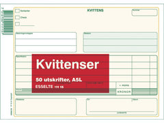 Blankett kvittens A5L 50 blad - Primmeshiper