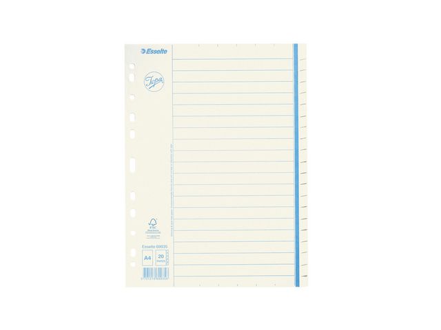 Pappregister JOPA A4 20 flik otr. - Primmeshiper