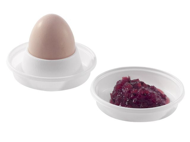 Äggkopp plast vit 100/fp - Primmeshiper