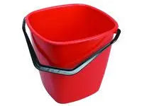 Hink fyrkantig röd 9,5L - Primmeshiper