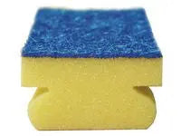 Rengöringssvamp med grepp 7,5x15cm blå - Primmeshiper