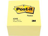 Notes POST-IT kub 2028 76x76 mm gul - Primmeshiper