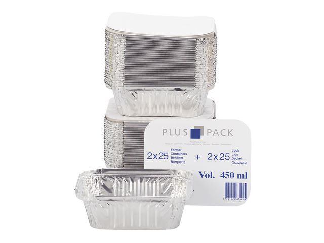 Aluminiumform inkl. lock 450ml 50/fp - Primmeshiper