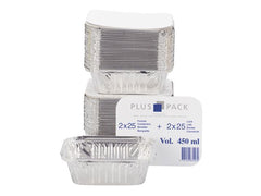 Aluminiumform inkl. lock 450ml 50/fp - Primmeshiper