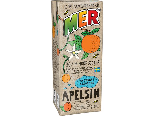 Fruktdryck MER Apelsin 20cl - Primmeshiper