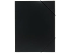 Gummibandsmapp plast 3-klaff A4 svart - Primmeshiper