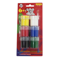 Temperafärg 6 färger med pensel