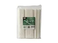 Sugrör PURE papper 6mm x 20cm vit 100/fp - Primmeshiper