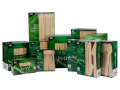 Tandpetare PURE Trä rund 8cm 100/fp - Primmeshiper