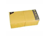 Servett 3-lags 33x33cm gul 250/fp - Primmeshiper