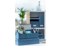 Förvaringsbox m.lock kartong A4 blå - Primmeshiper