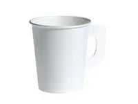 Pappersbägare m. öra vit 18 cl 80/fp - Primmeshiper