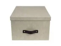 Förvaringsbox m.lock kartong linne - Primmeshiper