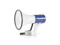 Megafon NEDIS 25W 1500m räckvidd vit/blå - Primmeshiper