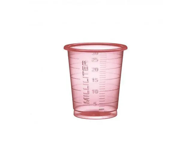 Medicinbägare Eco 30ml smal röd 90/fp - Primmeshiper