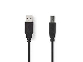 Kabel NEDIS USB 2.0 A-B 2m svart - Primmeshiper