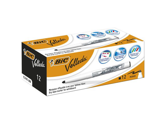Whiteboardpenna BIC Velleda 1741 svart - Primmeshiper