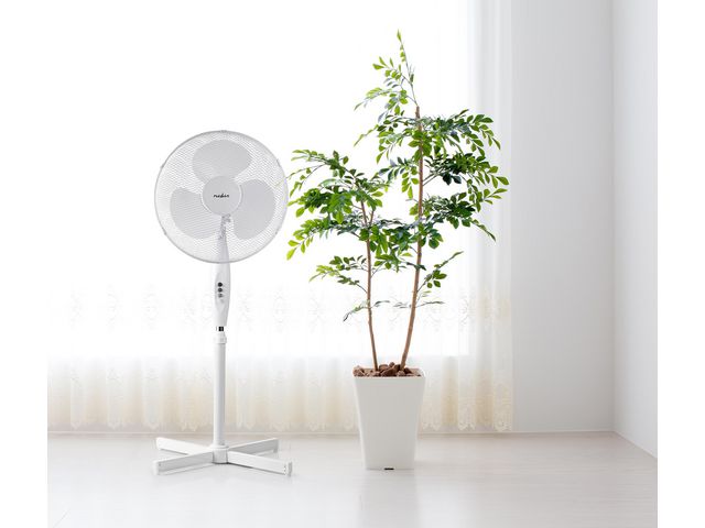 Stativfläkt NEDIS 40 cm 45W plast vit - Primmeshiper