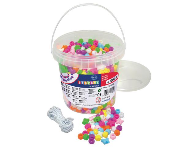 Plastpärlsats stora hål 1200/fp - Primmeshiper